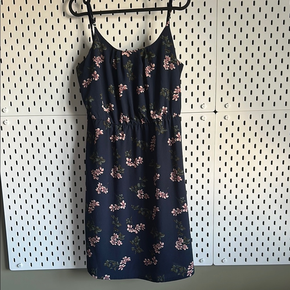 Vero Moda Navy Floral Midi Dress
